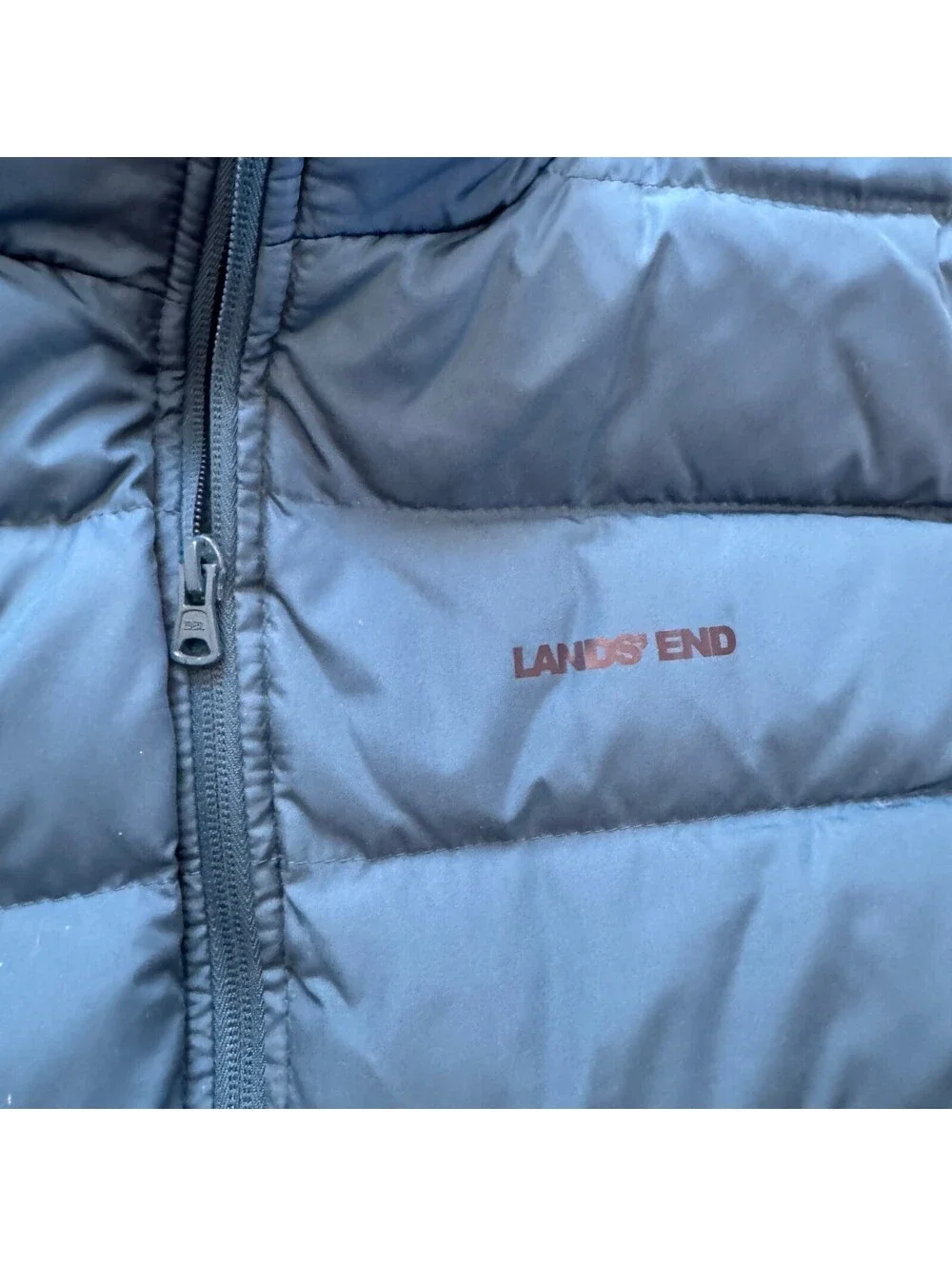 Lands End Puffer Vest Mens 4XL Teal Blue 800 Down Insulated Packable Gilet 4X